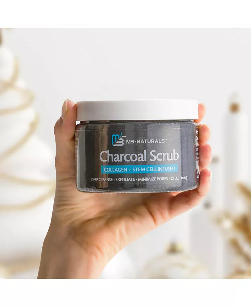 Naturals | Charcoal Exfoliating Body Scrub | with Collagen | 12 Oz