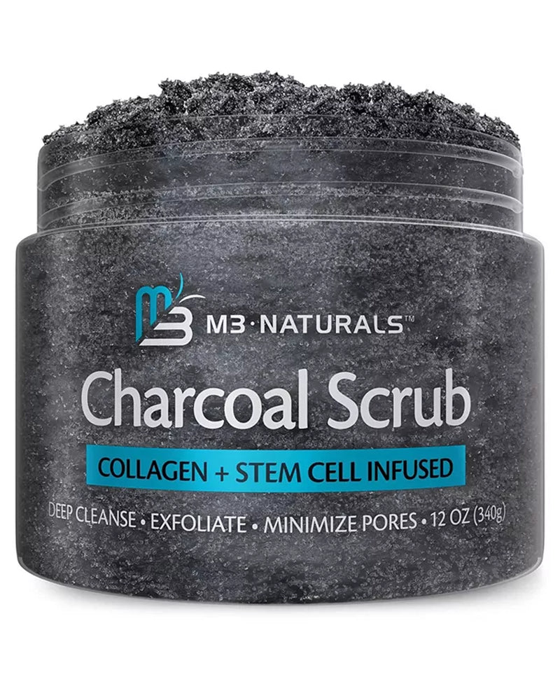 Naturals | Charcoal Exfoliating Body Scrub | with Collagen | 12 Oz