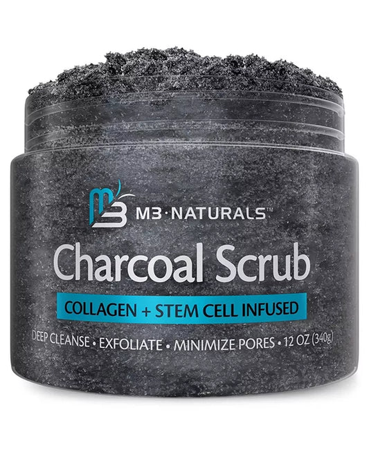 Naturals | Charcoal Exfoliating Body Scrub | with Collagen | 12 Oz