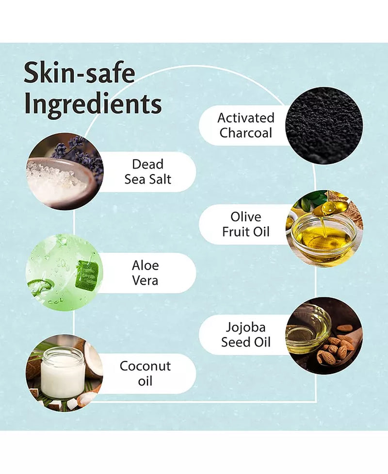 Naturals | Charcoal Exfoliating Body Scrub | with Collagen | 12 Oz