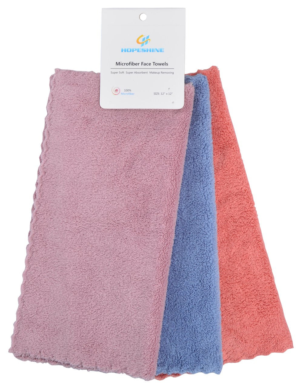 Face Makeup Remover Clot Wash Towels Facial Cleaning Wipes Reusable Soft for Sensitive Skin Erase Mascara, Eyeliner, Foundation Lipstick 12 Inch X 12 Inch