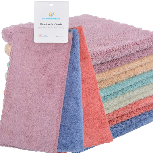 Face Makeup Remover Clot Wash Towels Facial Cleaning Wipes Reusable Soft for Sensitive Skin Erase Mascara, Eyeliner, Foundation Lipstick 12 Inch X 12 Inch
