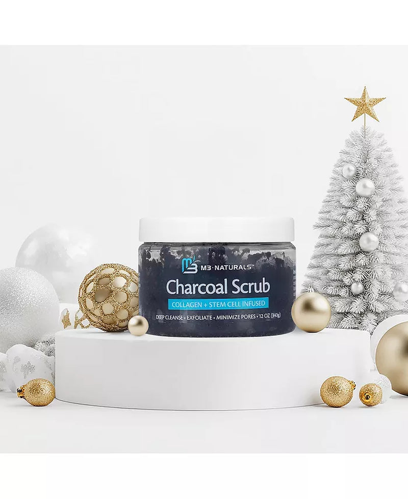 Naturals | Charcoal Exfoliating Body Scrub | with Collagen | 12 Oz
